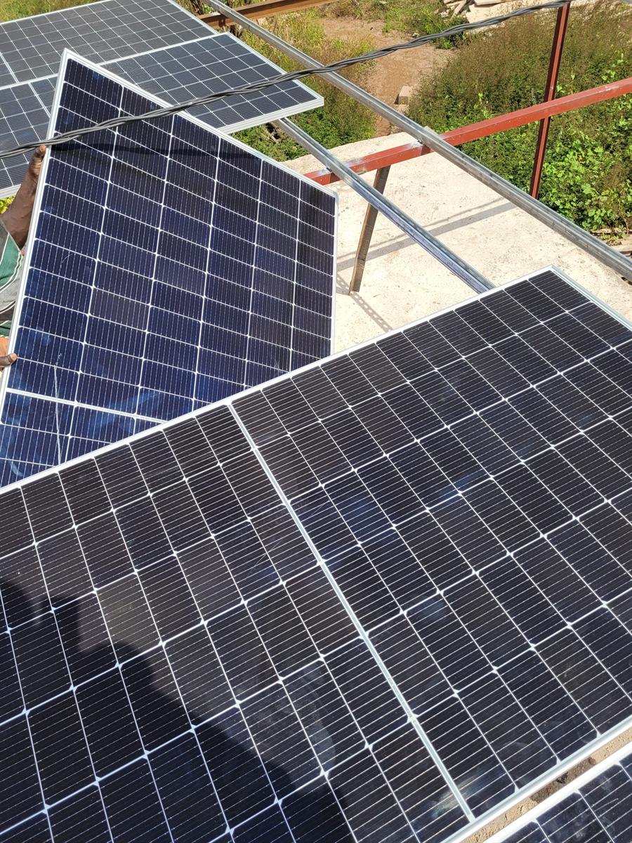 Rangées de modules, vue rapprochée